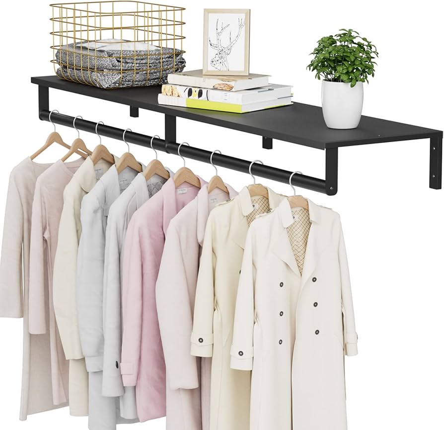 Wall-Mounted Clothes Hanging Rack